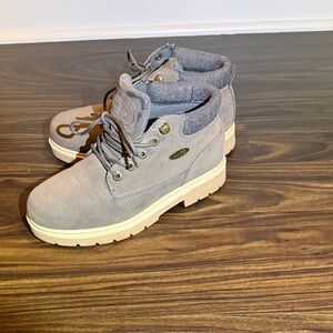 Lugz Flexastride Memory Foam Light Gray Ankle Boots Women’s Size 7.5